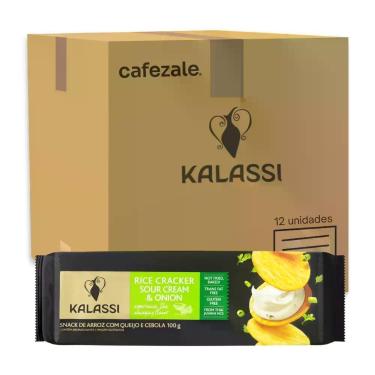 Imagem de Biscoito de Arroz Importado Kalassi Cebola 12 Pacotes D 100g, Cebola