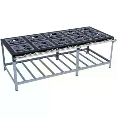 Imagem de Fogão Industrial Stori Premium 10 Bocas 40x40 M17 Pintado Metalmaq