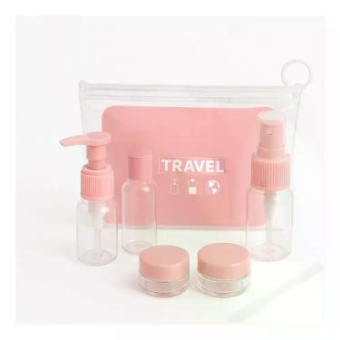 Imagem de Kit Frascos Organizador Necessaire Viagem Higiene Cosméticos - Loilu, 