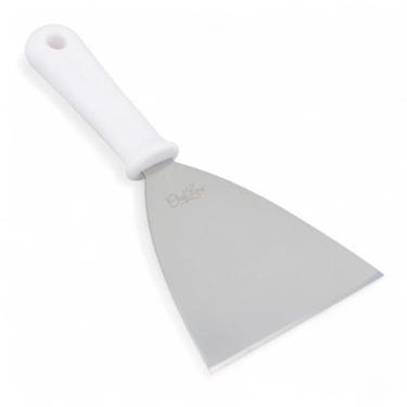 Imagem de Espátula Inox Reta 5 Chapa Lanche Profissional Chapeiro - Chefline