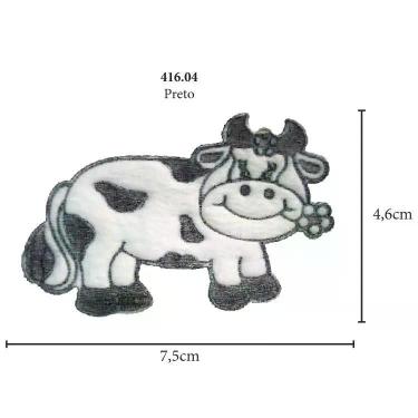 Imagem de Aplicação Vaca Pelúcia - 5 Unid. - Marilda, 416, 04, Preto