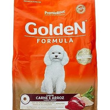Imagem de Premier Pet Ração Golden Fórmula Mini Bits Para Cães Adultos Pequeno Porte Sabor Carne E Arroz 3Kg Para Todas Pequeno Adulto