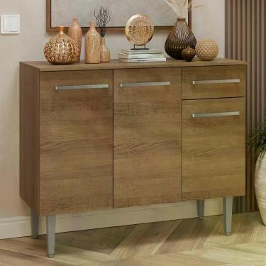 Imagem de Buffet Aparador 105cm 3 Portas E 1 Gaveta Rustic Madesa Rustic