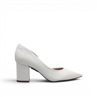 Imagem de Scarpin Salto Bloco Couro - DI VITRINI, Branco, 35