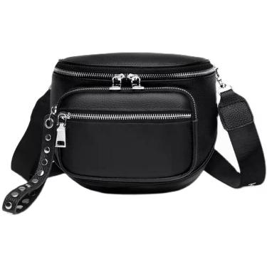 Imagem de Bolsa Feminina Transversal Tipo Pochete OEM 116 em Couro Sintético 18x24x8 Preto para Público