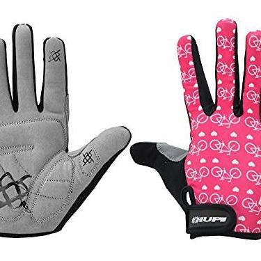 Imagem de Luva Hupi Dedo Longo Love Bike Rosa, Cor: Rosa, Tamanho: P
