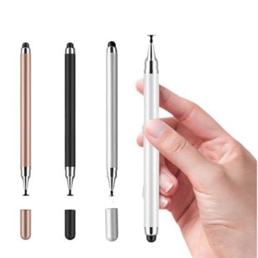 Imagem de Caneta Touchscreen Stylus Universal 2 em 1. Caneta Capacitiva para Smartphones, iPad, Tablets e Outras Telas Touch. Compativel com IOS e Android. Ponta Dupla e Toque Preciso. (Rosa)