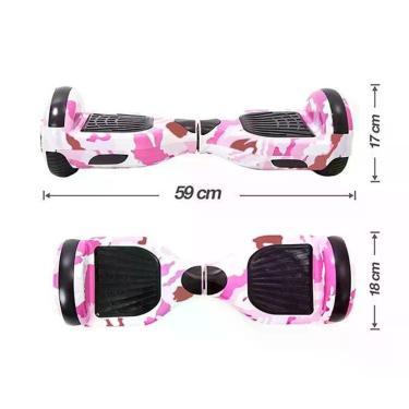 Imagem de Hoverboard Overboard Skate Elétrico Led Rosa Camuflado Nº3