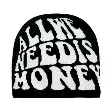 Imagem de Gorro De Lã Tricotado Estampado Y2K Unissex, Acessórios De Moda Hip Ho