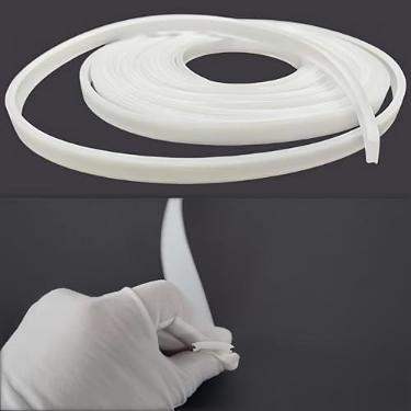 Imagem de KSDLMPA Capa de LED de silicone de 5 m, perfil de alumínio, difusor de canal de silicone, linha de abajur de policarbonato flexível para fitas de luzes, lâmpada de teto, instalação substituível sob a