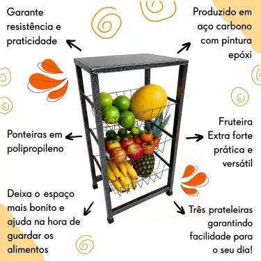 Imagem de Fruteira Prática Craquelado 0414 Utilaço