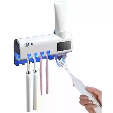 Imagem de Suporte Dipenser Com Esterilizador Uv Porta Escova E Pasta De Dentes