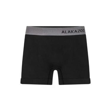 Imagem de Kit com 2 Cuecas Boxer Menino Alakazoo sem Costura 00523, Preto, PP 1 
