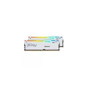 Imagem de Memória RAM Kingston Fury Beast, RGB, 32GB (2x16GB), 5600MHz, DDR5, CL36, Branco - KF556C36BWEAK2-32