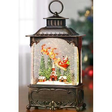 Imagem de Lanterna Snow Globe Blansong Natal Papai Noel 26cm