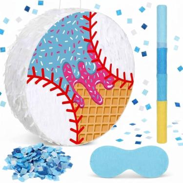 Imagem de Piñata FunooFuno Beisebol Sorvete Gotejante 32x32 cm