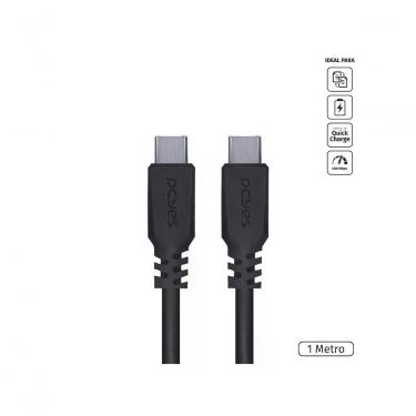 Imagem de Cabo Para Celular Smartphone Usb Tipo C 2.0 Para Usb Tipo C - Type C 2.0 1 Metro Preto - Pucp-01