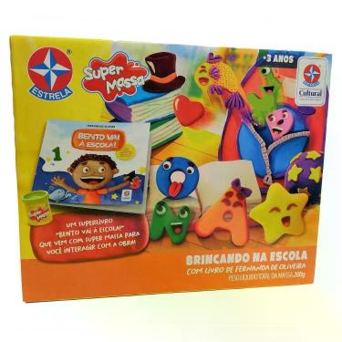 Imagem de Brinquedo de Modelar Super Massa Brincando na Escola Atividades Criativas e Educativas com Livro Estrela