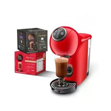Imagem de Cafeteira Cápsulas Dolce Gusto Genio S Plus Vermelha Kit Bebidas Kopenhagen 110V