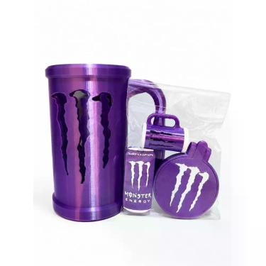 Imagem de Caneca Porta lata energético 475 ml kit + chaveiro, tampa e abridor. -