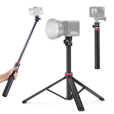 Imagem de ULANZI MT-79 Tripé Extensível em Alumínio, 206cm com Cabeça Esférica 360° e Rosca 1/4" para Câmera/Luz/Vídeo/Celular, Suporte Portátil para Viagem