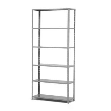 Imagem de Estante Leve de Aço 6 Prateleiras Cinza 198x91x30 cm - SA - SA MÓVEIS 