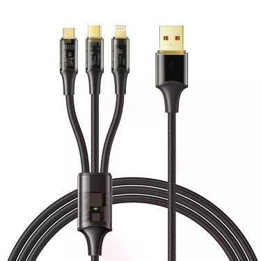 Imagem de Cabo carregador 3 em1 Lightning Tipo C Micro USB 65W/6A 1,2M - MCDODO