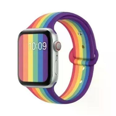 Imagem de Pulseira De Silicone Esportiva De 49mm 44mm 45mm 40mm 41 42mm 46mm Par