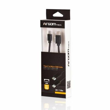 Imagem de Cabo USB-C p/USB Argom Tech 1.8M/2.4 ARG-CB-0025BK