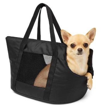 Imagem de Bolsa mochila preta pet dobravel viagem passeio carro - Yeet