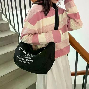 Imagem de Bolsa Feminina Transversal Grande Lona Resistente Academia Adquira - A