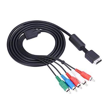 Imagem de Cabo multi saída Hakeeta AV componente de alta definição cabo de vídeo/áudio para o Sony PS2 PS3 de jogos HDTV ou conector EDTV com conectores codificados por cor.