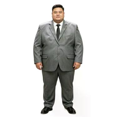 Imagem de Terno Plus Size Essencial - Cinza Melange tamanho:66 - Nero, 66