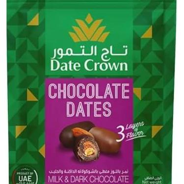 Imagem de Tâmaras Recheada Amêndoa Chocolate Premium Date Crown 250g