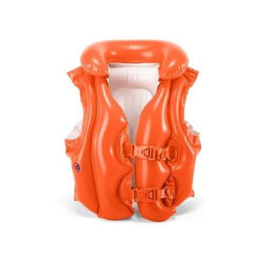 Imagem de Colete Boia Salva Vida Inflável Infantil Piscina Praia Intex, Laranja