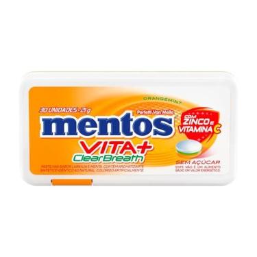 Imagem de Pastilhas, Mentos, Clear Breath Vita+, Sem Açúcar, Sabor de Laranja - 21g | 30 Unidades
