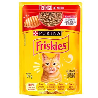 Imagem de Sachê Friskies Frango ao Molho para Gatos Adultos 85g - Purina, Frango