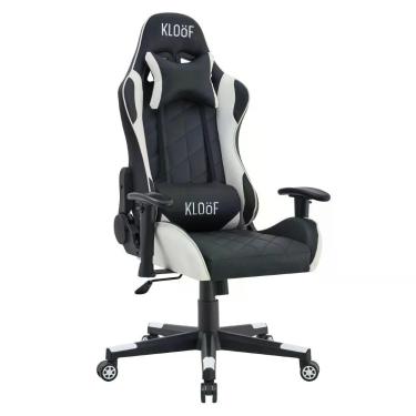 Imagem de Cadeira Giratória Gamer Reclinável Kl3 Preto E Branco