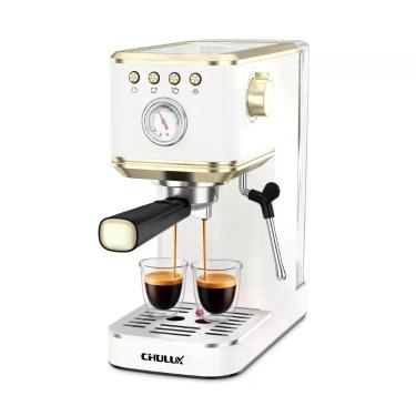 Imagem de Máquina de Café Expresso CHULUX Branca e Dourada 1350W