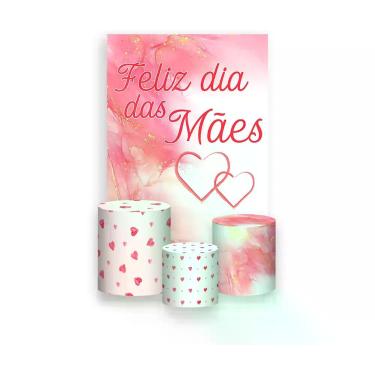 Imagem de Painel De Festa Vertical 1,50 x 2,20 + Trio De Capas Cilindro - Feliz 