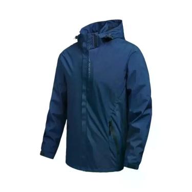 Imagem de Capa De Chuva Masculina Leve, Impermeável E À Prova De Vento Com Capuz