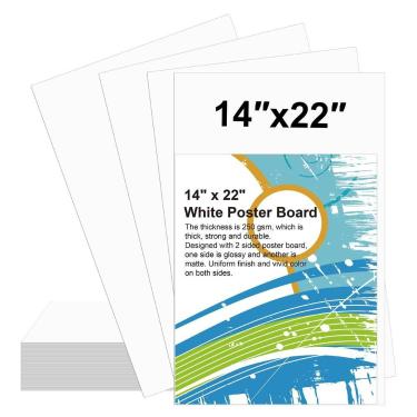 Imagem de Cartolina Rookea 18 Peças 36 x 56 cm Branca 250 g/m²