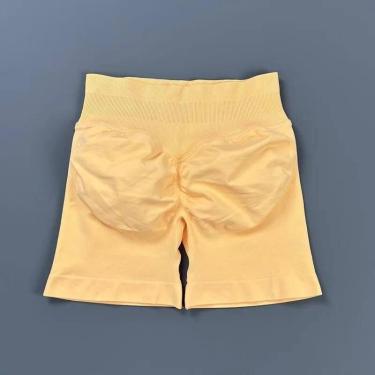 Imagem de Shorts De Yoga E Corrida Femininos De Cintura Alta Sem Costura, Elásti