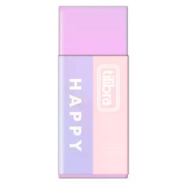 Imagem de Borracha Tilibra Happy com Apagamento Suave sem Resíduos e Design Compacto para Uso Diário Rosa Pastel