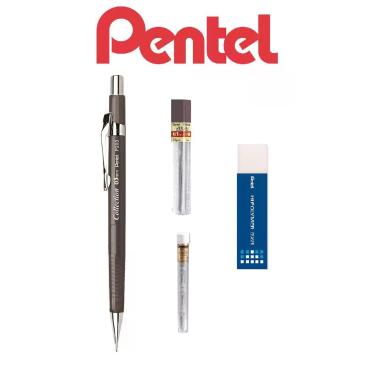 Imagem de Lapiseira Pentel Sharp 0,3mm PT Fosco + Grafite + Borrachas