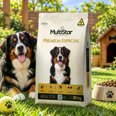 Imagem de Ração Seca Multi Star Premium Especial Frango e Arroz para Cães Adulto