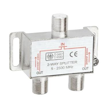 Imagem de Woostars Divisor de cabo coaxial bidirecional (compatível com RG6, tipo F, 5-2500MHz) divisor coaxial fêmea de sinal digital - funciona com satélite, antena, HDTV, amplificador, TV a cabo CATV