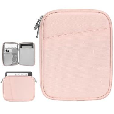 Imagem de Vinabilia 6-7 Inch Sleeve Case for Kindle and eReader, Pink | Protective Carrying Case for 7" Kindle Paperwhite & Kindle Colorsoft, 6" Kindle, 6" Kobo Clara BW/Colour, Kobo Libra Colour