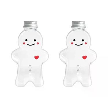 Imagem de Garrafa De Água Plástica Portátil De Natal Com Tema De Boneco De Neve 