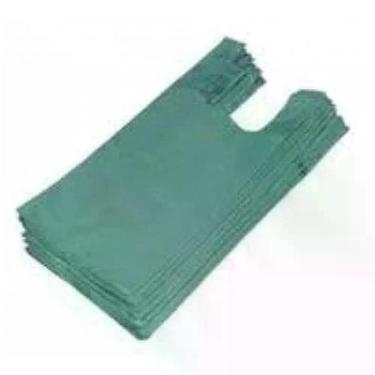 Imagem de Sacola Plástica Reciclada 60X80 com Alça Camiseta e Espessura 0,11 Verde Higipack